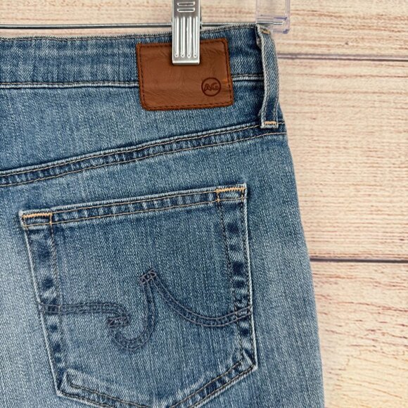 AG Adriano Goldschmied Hailey Cut-Off ex-boyfriend‎ Jean Shorts Women's 24 Blue - Picture 5 of 11